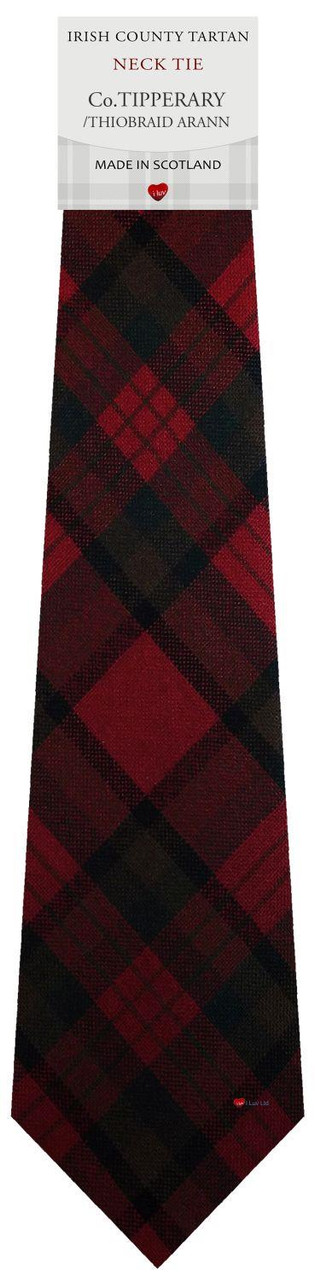 Mens Irish Wool Neck Tie in Ireland County Tipperary Tartan