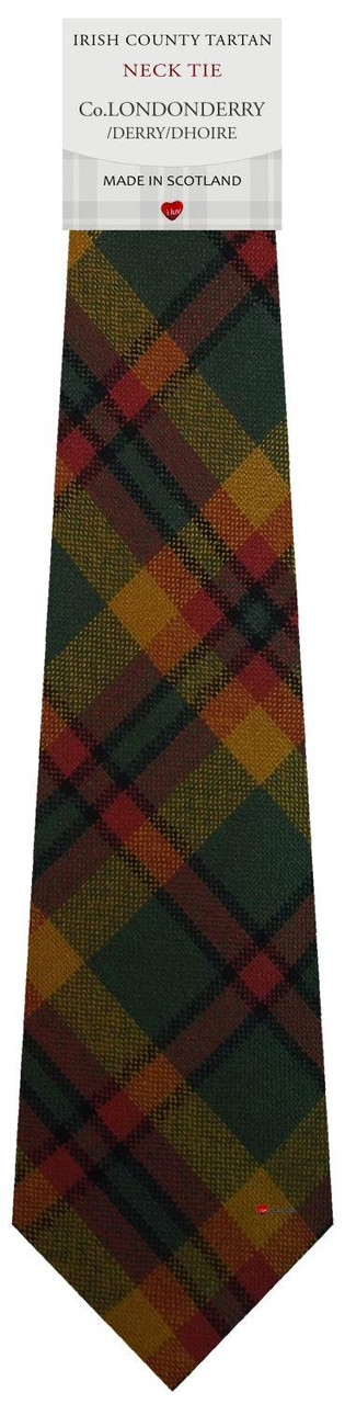 Mens Irish Wool Neck Tie in Ireland County Derry-Londonderry Tartan