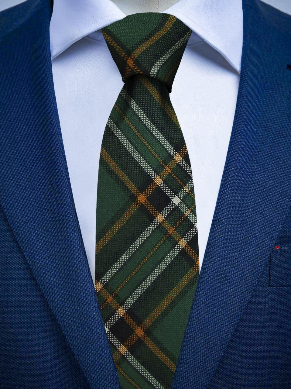 Mens Irish Wool Neck Tie in Ireland National Tartan