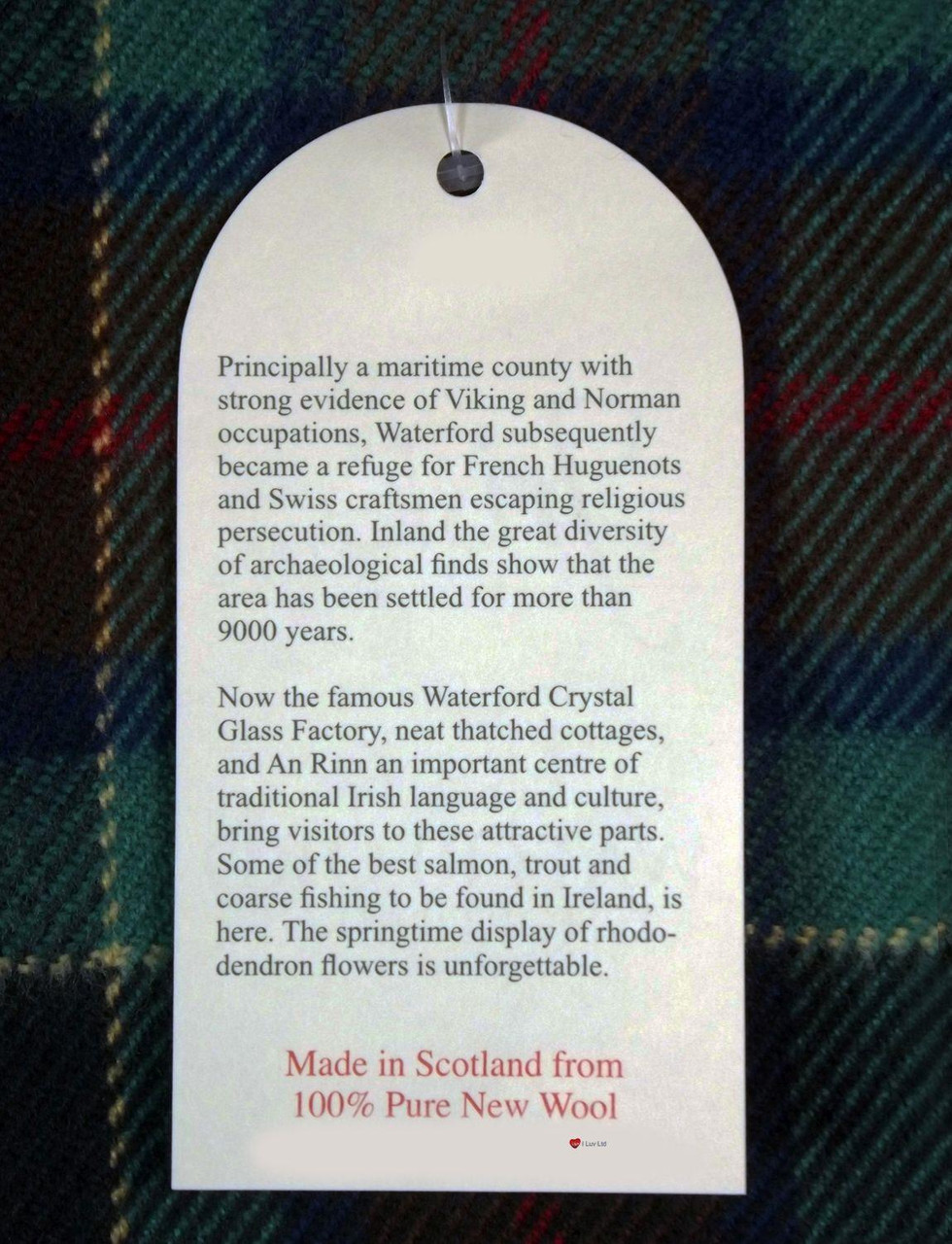 Mens Tie & Scarf Gift Set Irish County Waterford Tartan Plaid