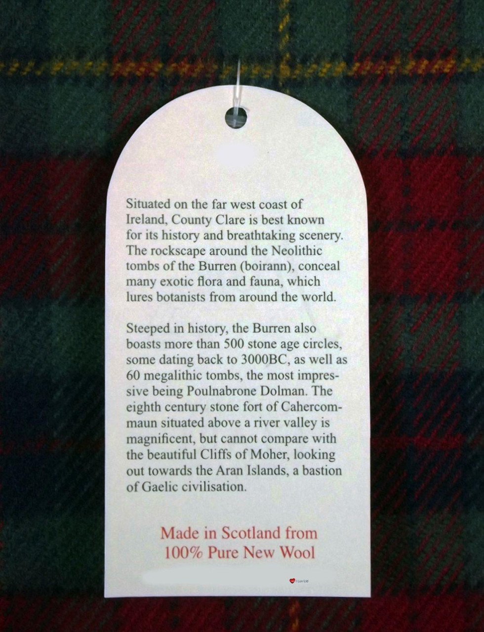 Mens Tie & Scarf Gift Set Irish County Clare Tartan Plaid