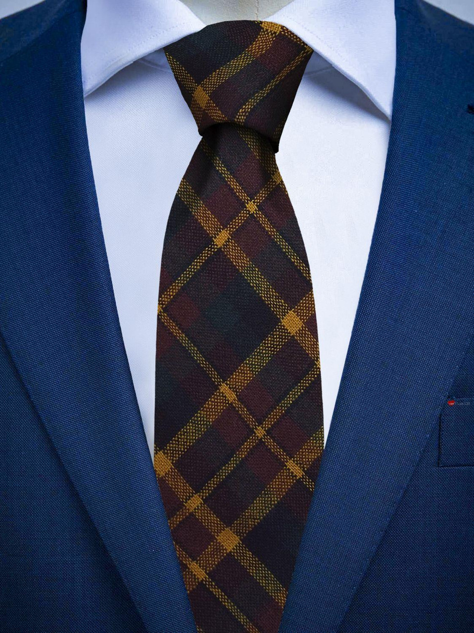 Mens Irish Wool Neck Tie in Ireland County Monaghan Tartan