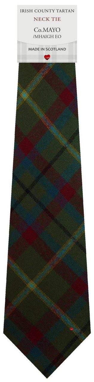 Mens Tie & Scarf Gift Set Irish County Mayo Tartan Plaid
