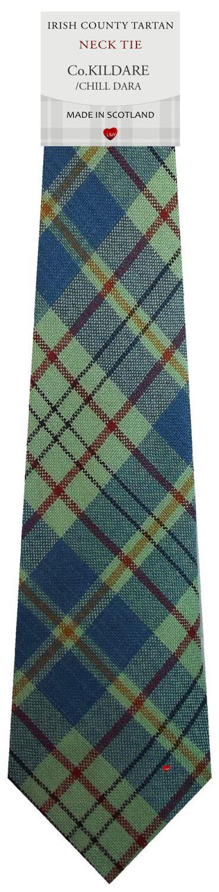 Mens Irish Wool Neck Tie in Ireland County Kildare Tartan