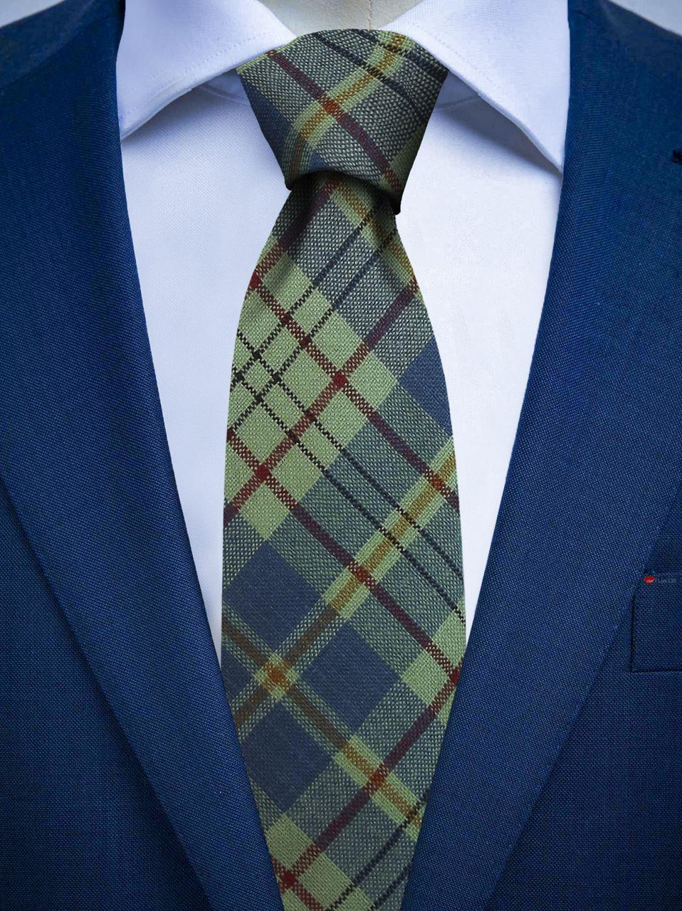 Mens Irish Wool Neck Tie in Ireland County Kildare Tartan