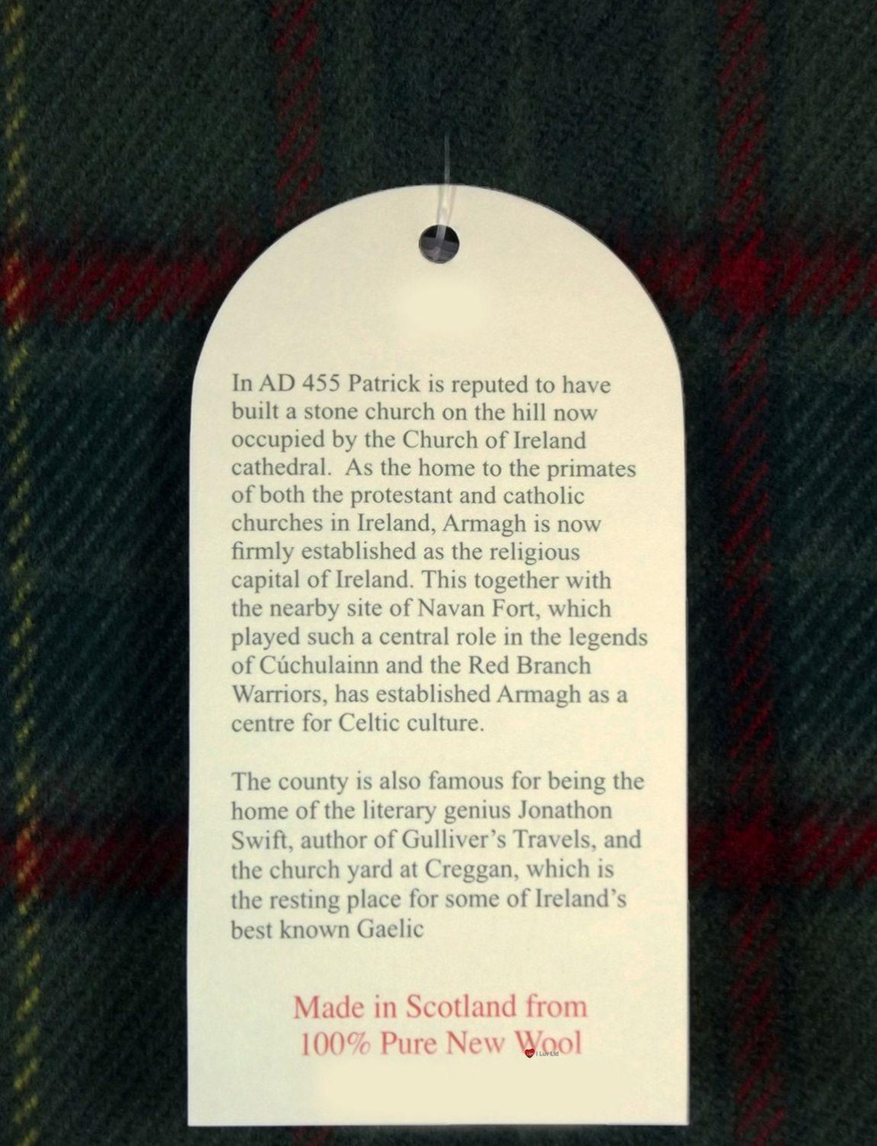Mens Irish Wool Neck Tie in Ireland County Armagh Tartan