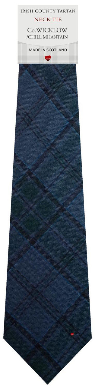 Mens Irish Wool Neck Tie in Ireland County Wicklow Tartan