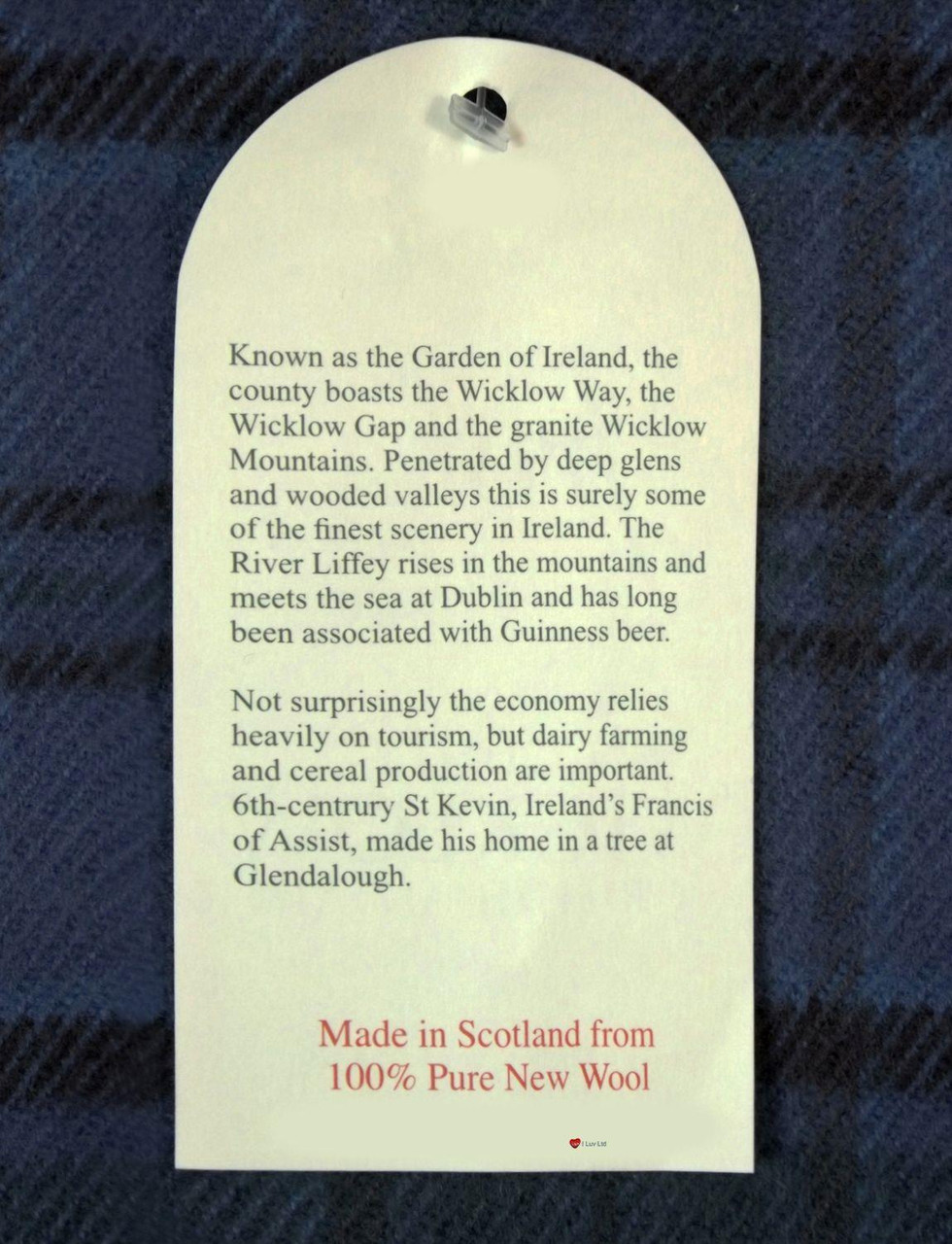 Mens Irish Wool Neck Tie in Ireland County Wicklow Tartan