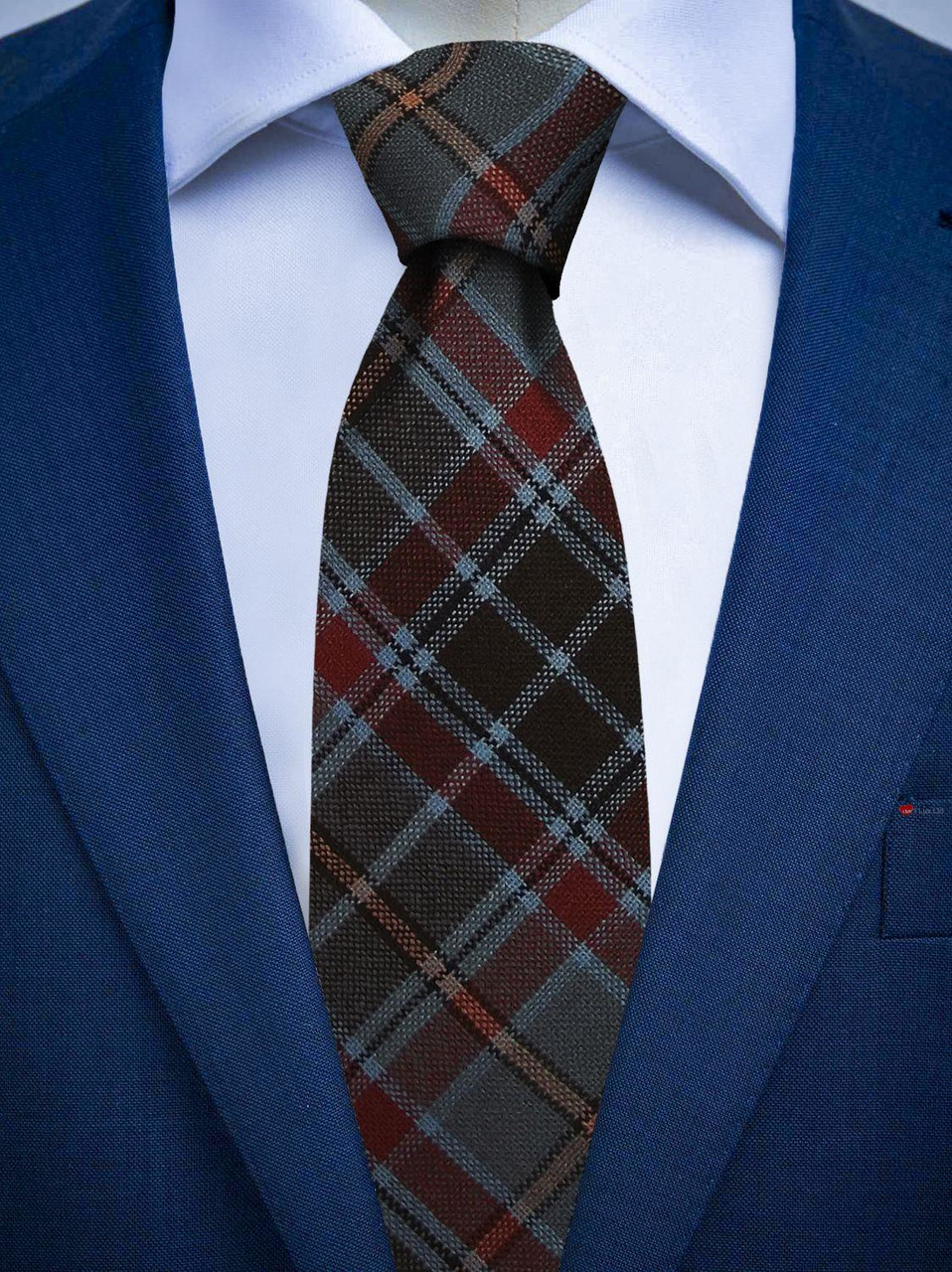 Mens Irish Wool Neck Tie in Ireland County Leitrim Tartan
