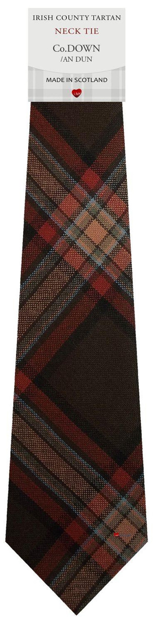 Mens Irish Wool Neck Tie in Ireland County Down Tartan