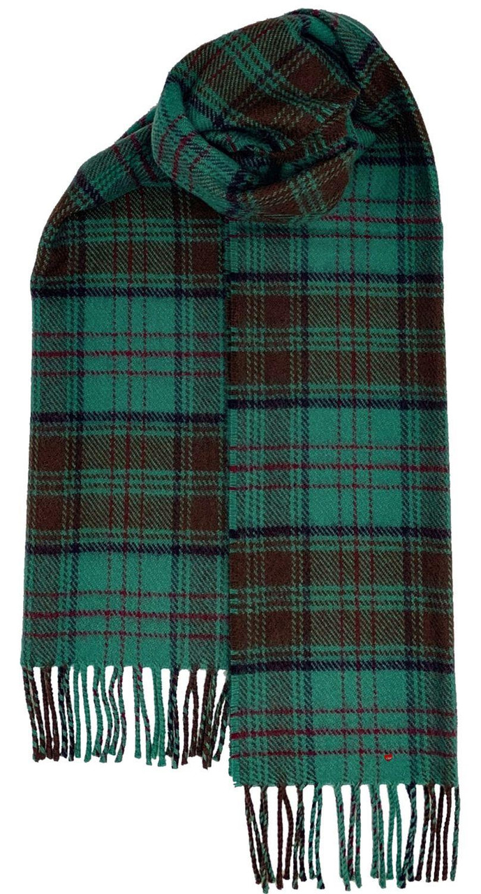 Irish Tartan Plaid Scarf County Dublin 100% Lambswool