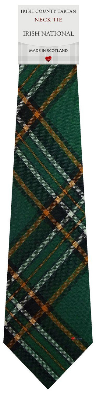 Mens Tie & Scarf Gift Set Irish Irish National Tartan Plaid