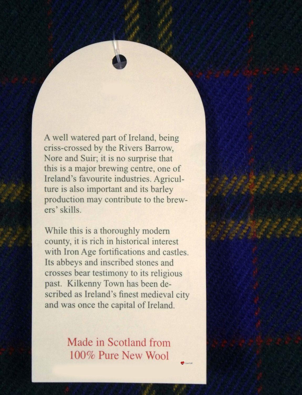 Mens Tie & Scarf Gift Set Irish County Kilkenny Tartan Plaid