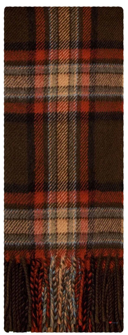 Irish Tartan Plaid Scarf County Down 100% Lambswool