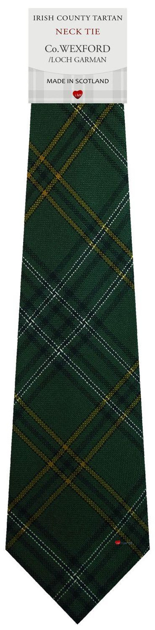 Mens Tie & Scarf Gift Set Irish County Wexford Tartan Plaid