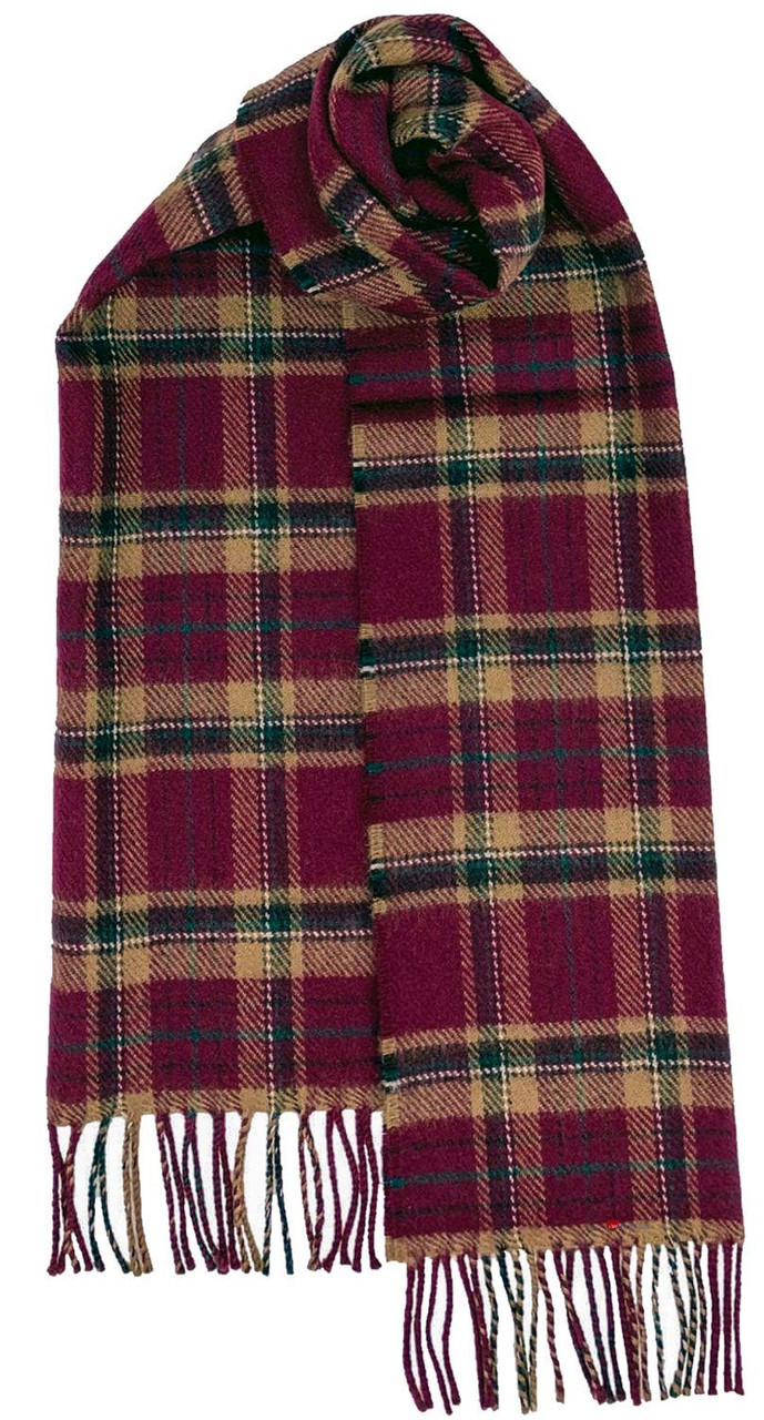 Irish Tartan Plaid Scarf County Tyrone 100% Lambswool