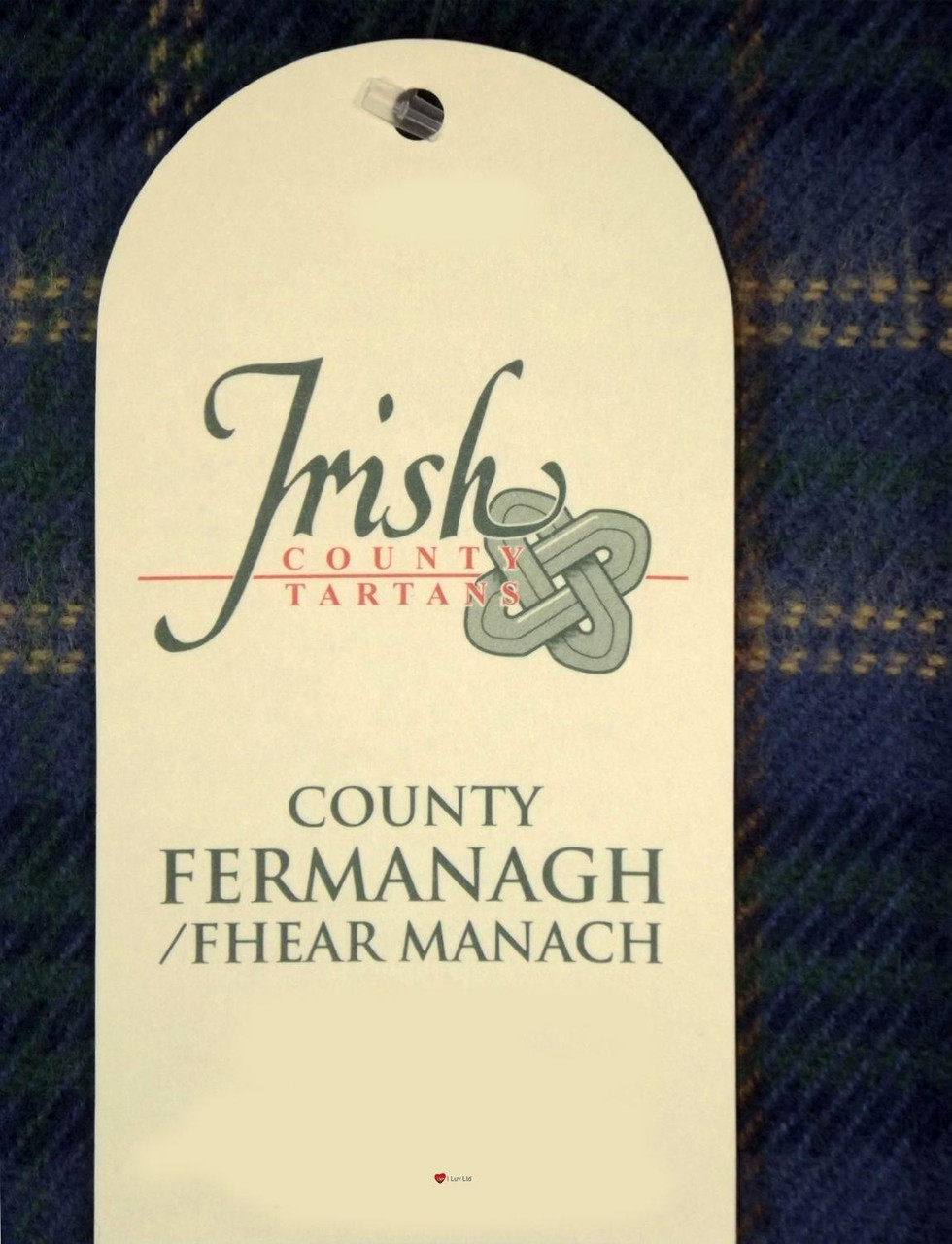 Irish Tartan Plaid Scarf County Fermanagh 100% Lambswool