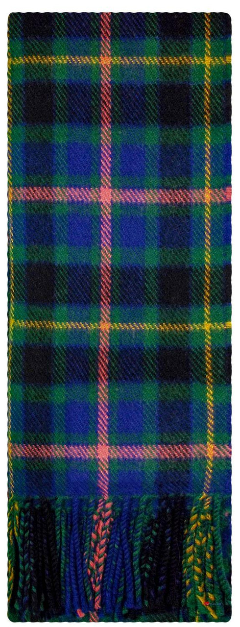 Irish Tartan Plaid Scarf County Offaly 100% Lambswool