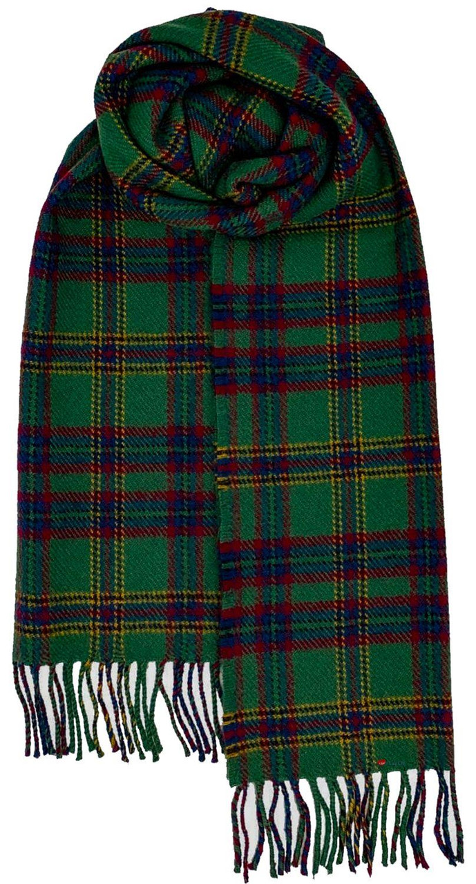 Irish Tartan Plaid Scarf County Weastmeath 100% Lambswool