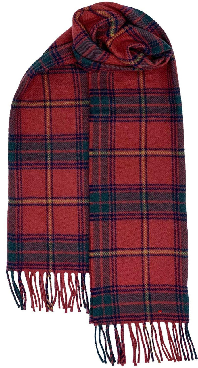 Irish Tartan Plaid Scarf County Galway 100% Lambswool