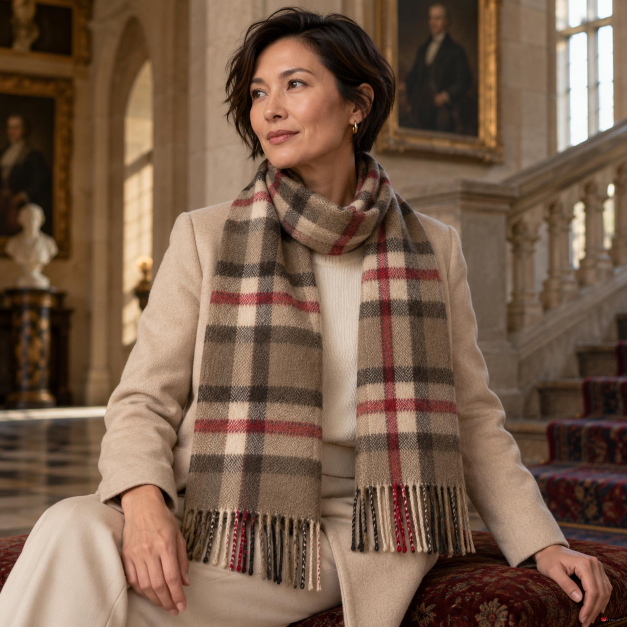 Cashmere Clan Scarf Thomson Grey