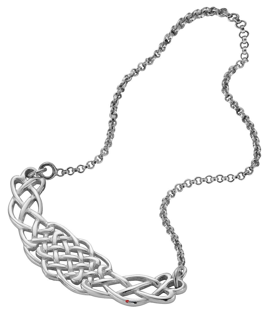 Necklace Crafted Sterling Silver Celtic Open Interlace Necklet Style