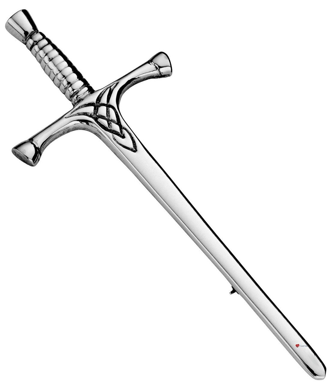 Kilt Pin Sterling Silver Celtic Design Based A Teallach Sword 110mm