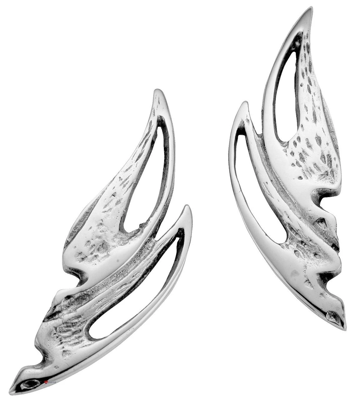Earrings Sterling Silver Pierced Fitting Flight Of Swallows Collection