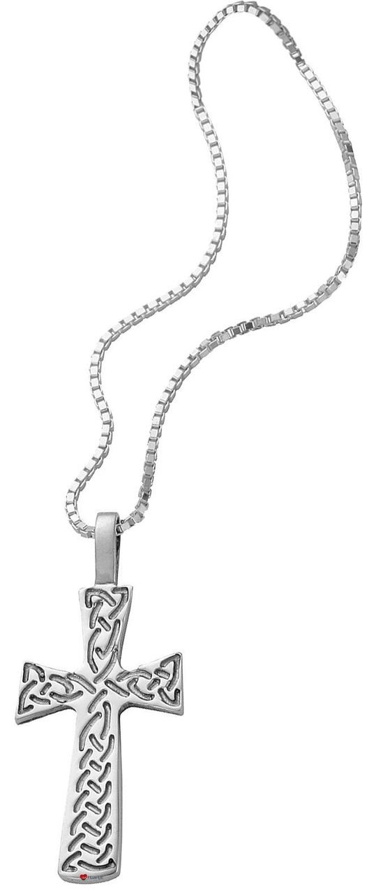 Pendant Cross Hallmarked Sterling Silver with Celtic Interlace 26mm