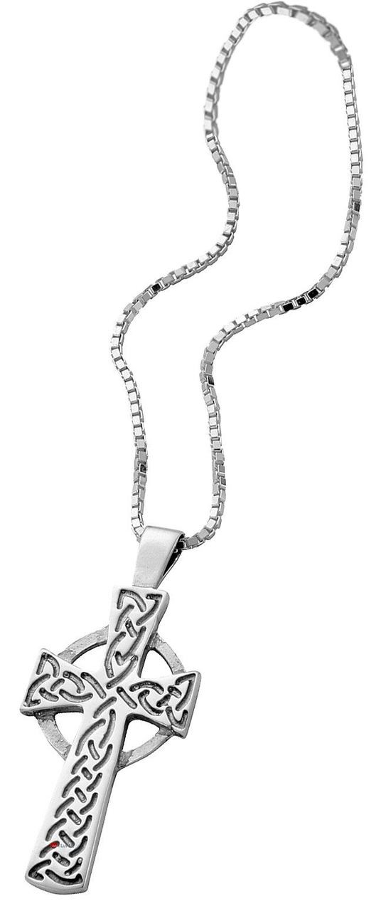 Pendant Cross Hallmarked Sterling Silver Classic Rope Design 26mm