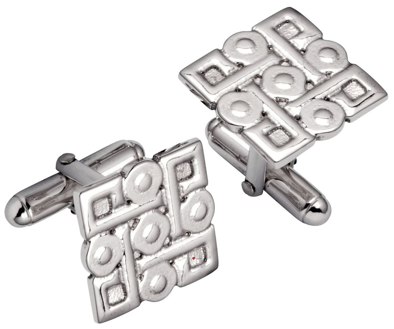 Cufflinks Sterling Silver Square Shape Striking Celtic Cross Interweave