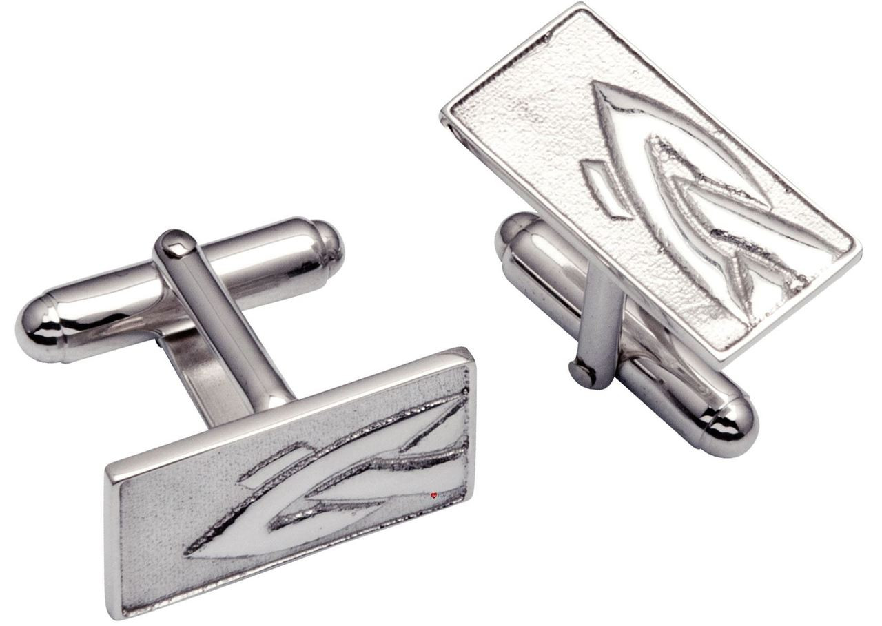 Cufflinks Sterling Silver Oblong Decorated Interweave Fragment