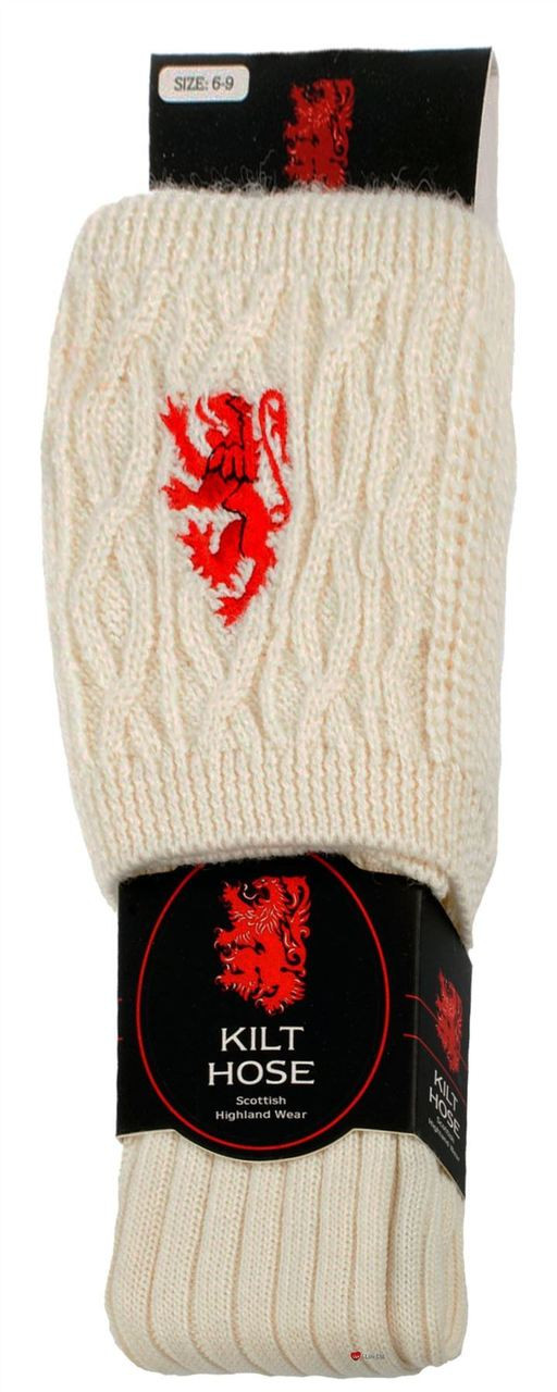 Kilt Hose Socks Off White