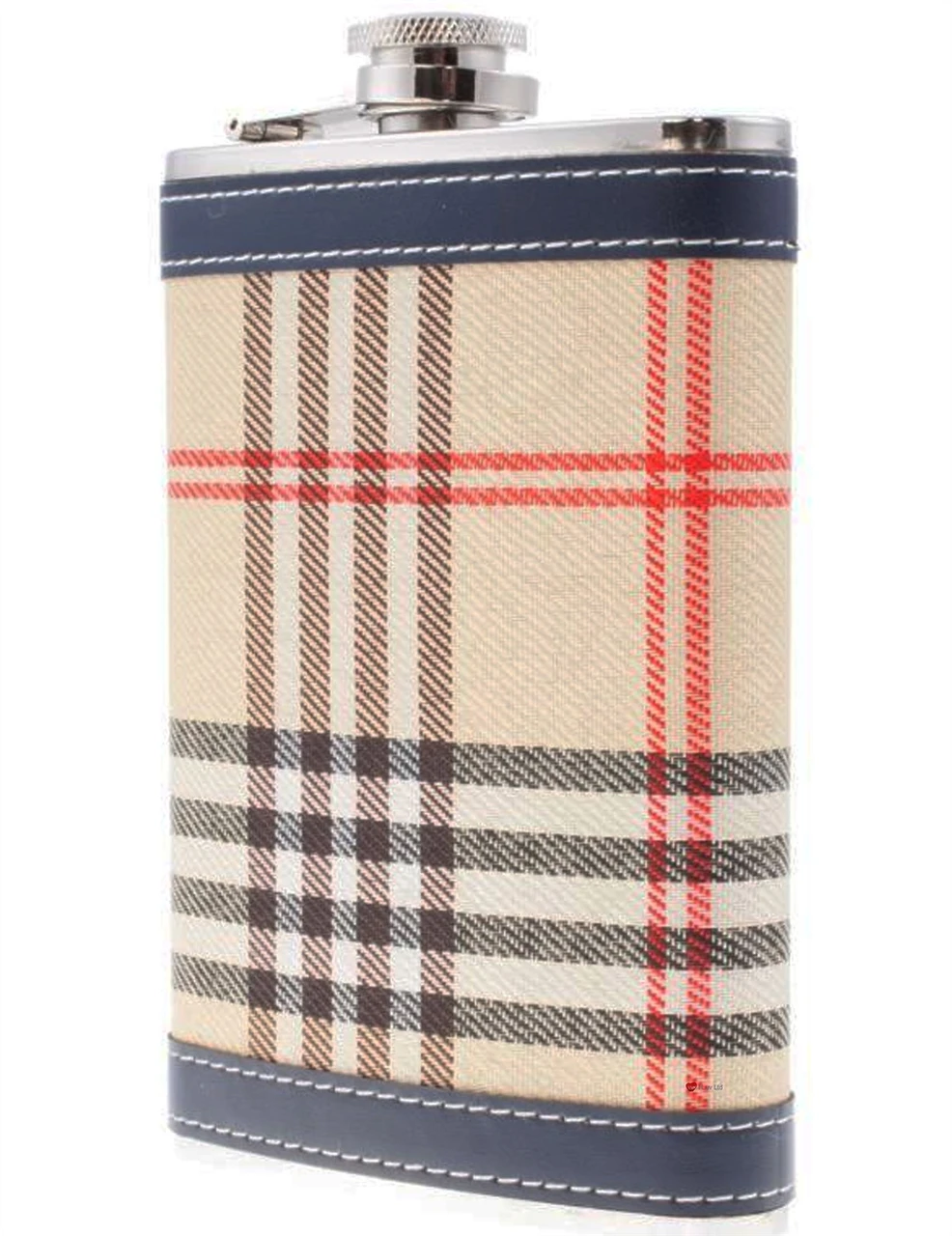 9 oz Hip Flask With Scottish Thomson Camel Tartan Design Stainless Steel