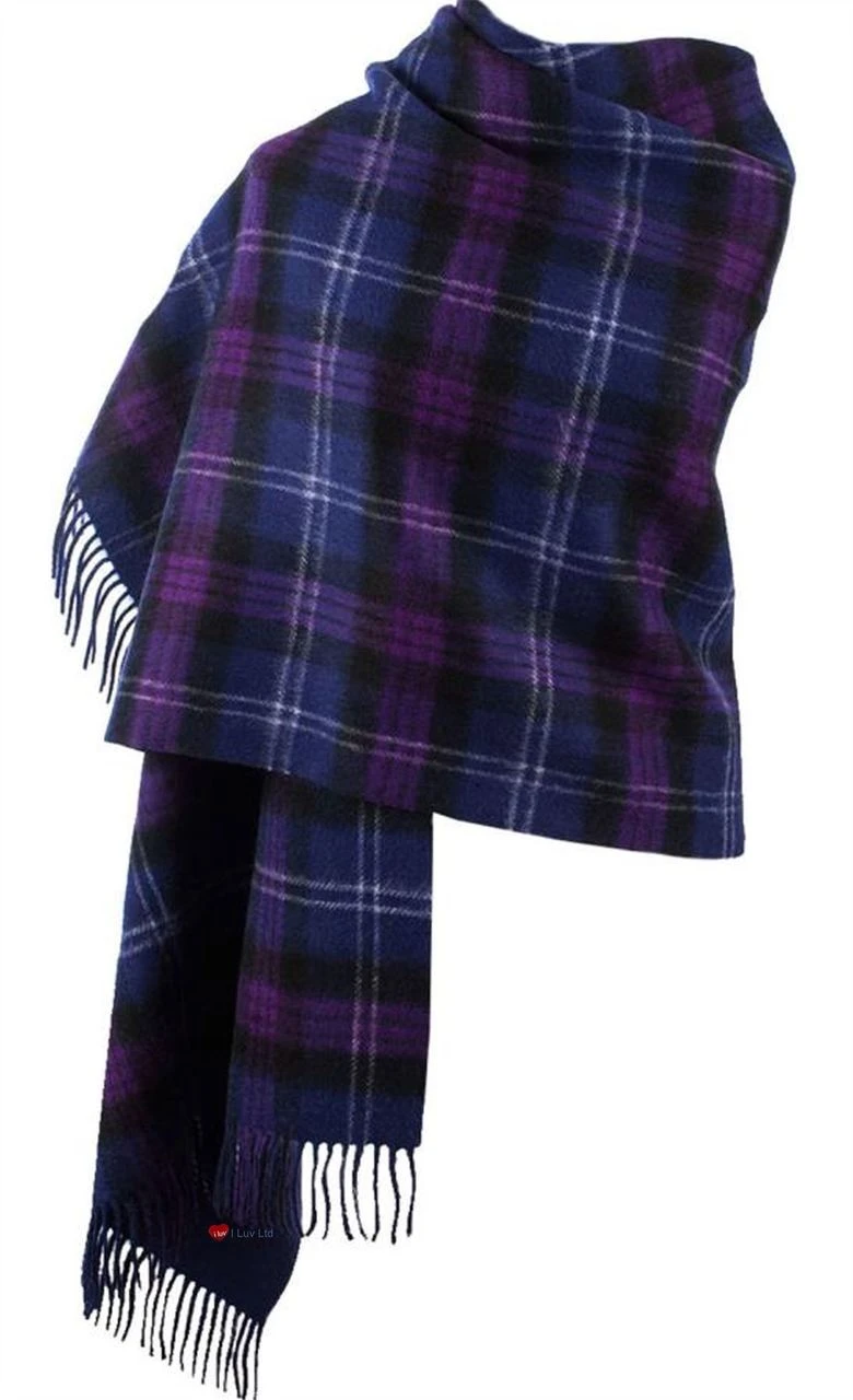 Lambswool Double Faced Stole In Heritage of Scotland Tartan Design 73 cm Wide