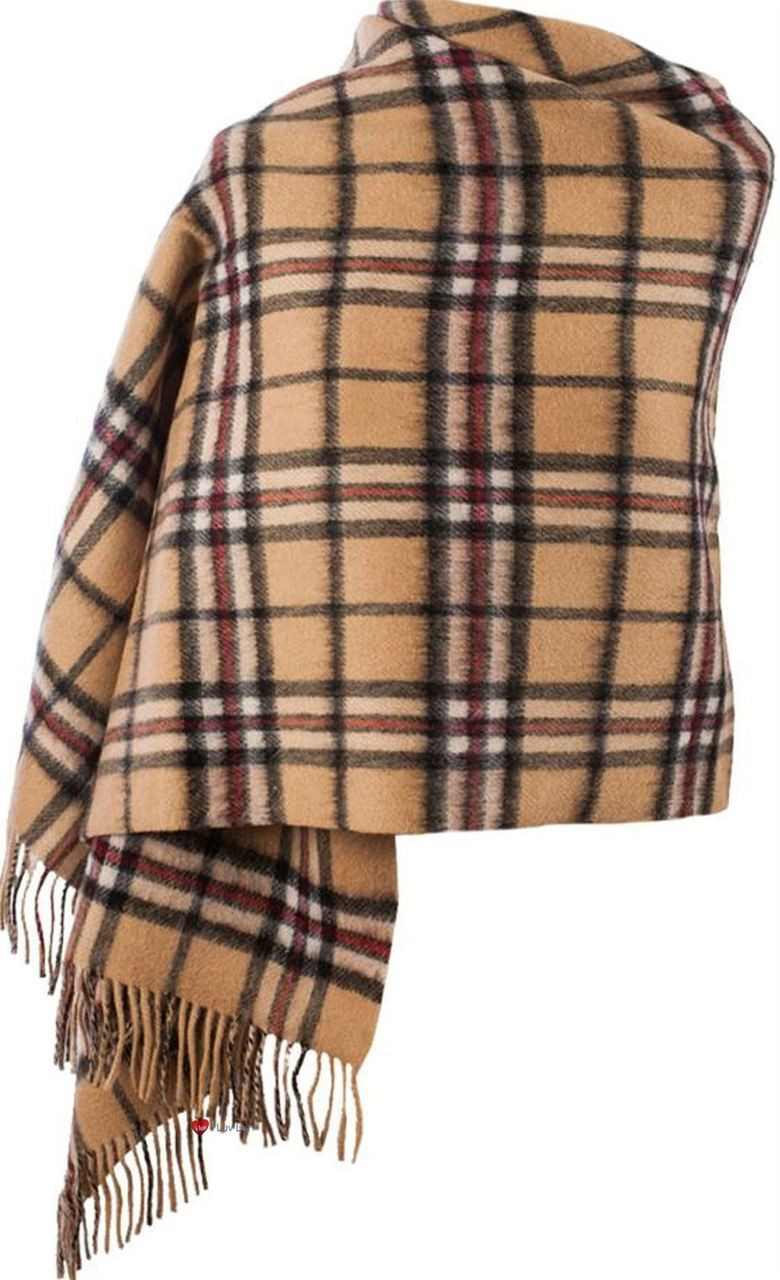Lambswool Double Faced Stole In Thomson Camel Tartan Design 73 cm Wide