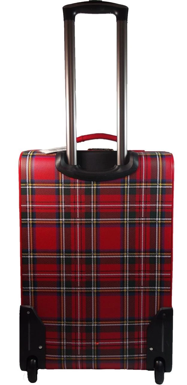 Large Luggage Bag with Wheels in Stewart Royal Tartan