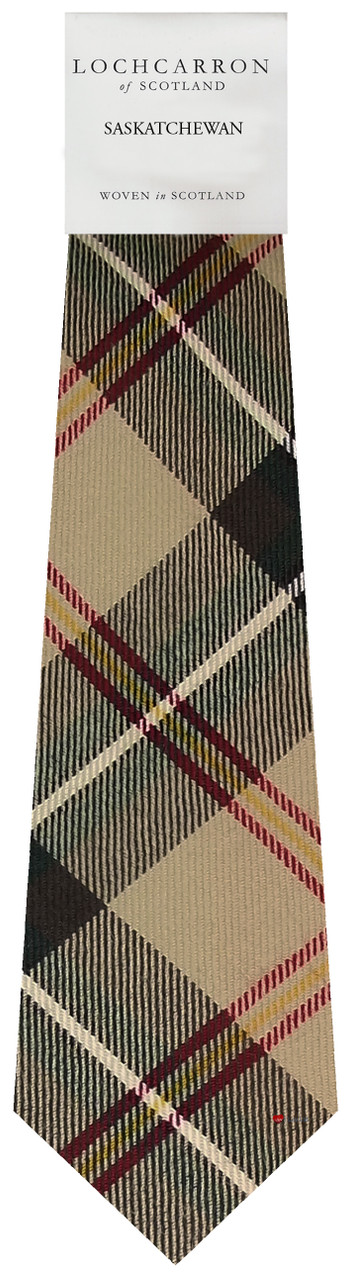 Mens Neck Tie Saskatchewan Canadian Tartan Lightweight Scottish Clan Tie