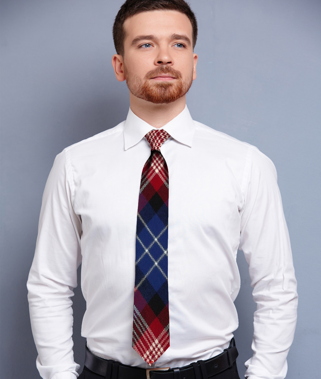 Mens Neck Tie United States St Andrews Modern Tartan Lightweight Scottish Clan Tie