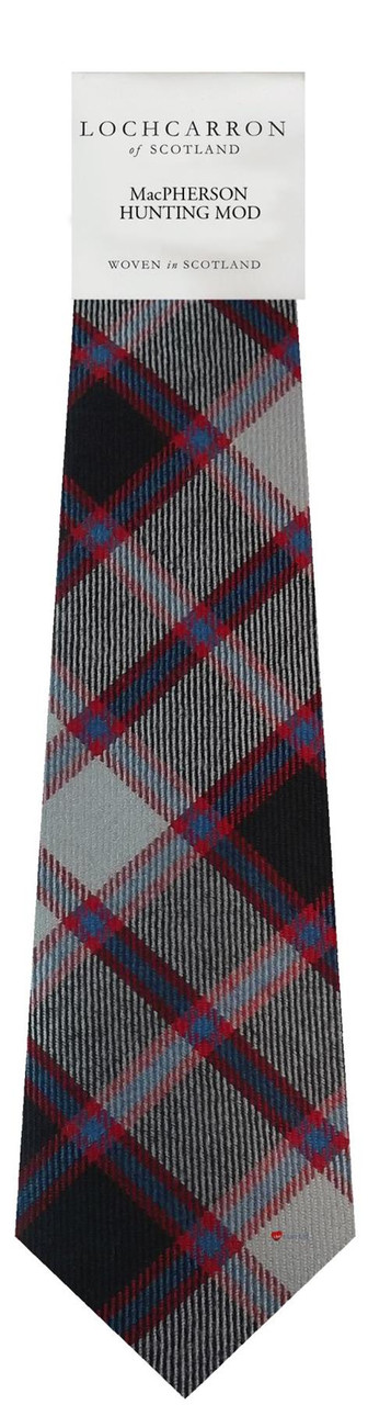 Mens Neck Tie MacPherson Hunting Modern Tartan Lightweight Scottish Clan Tie