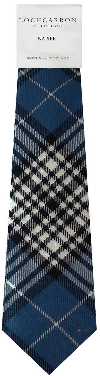 Mens Neck Tie Napier Modern Tartan Lightweight Scottish Clan Tie