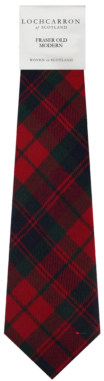 Mens Neck Tie Fraser Old Modern Tartan Lightweight Scottish Clan Tie