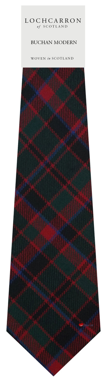 Mens Neck Tie Buchan Modern Tartan Lightweight Scottish Clan Tie