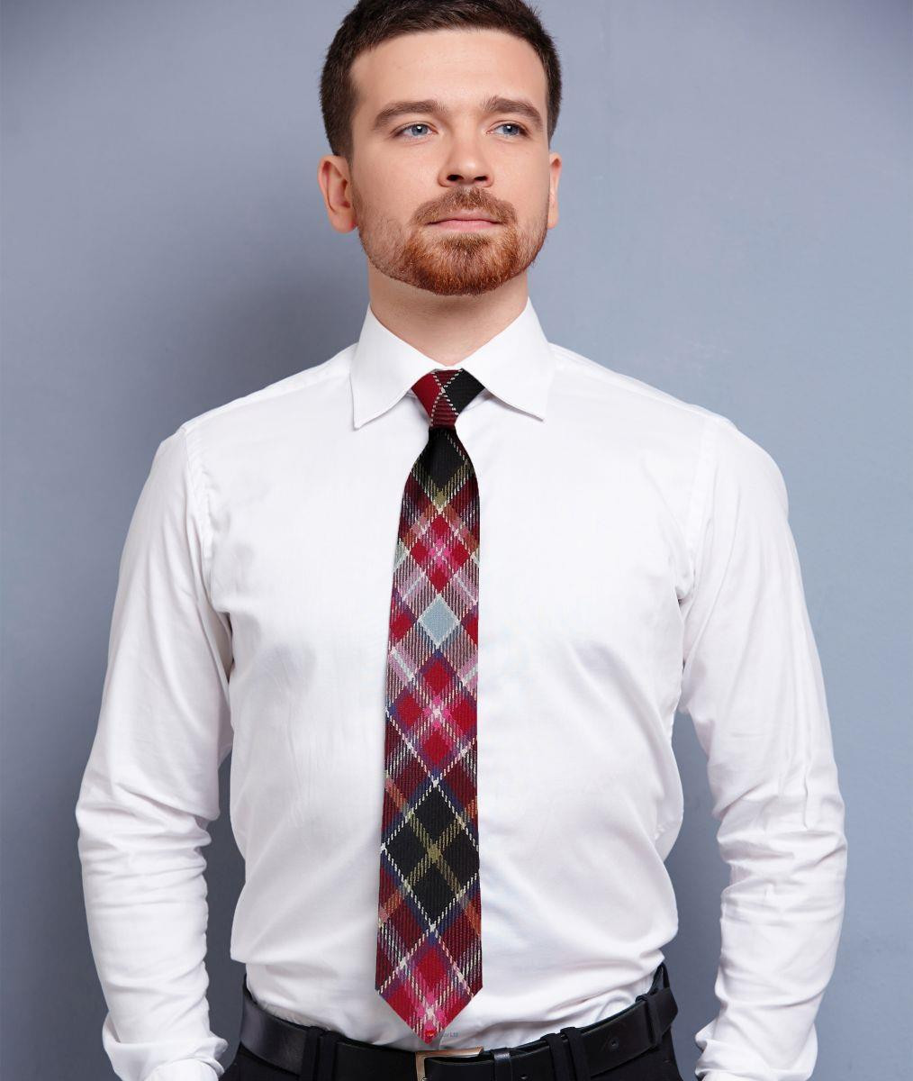 Mens Neck Tie Aberdeen Modern Tartan Lightweight Scottish Clan Tie