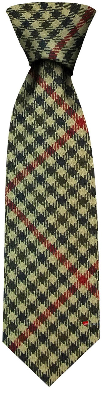 Mens Neck Tie Saint Abbs Check Lightweight Scottish Clan Tie
