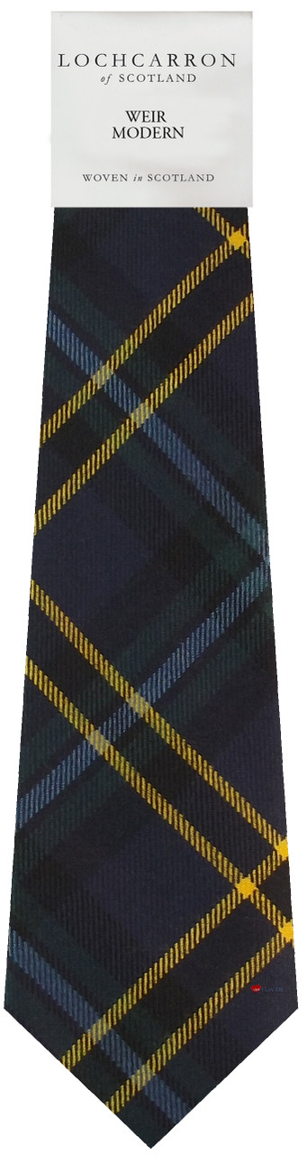 Mens Neck Tie Weir Modern Tartan Lightweight Scottish Clan Tie