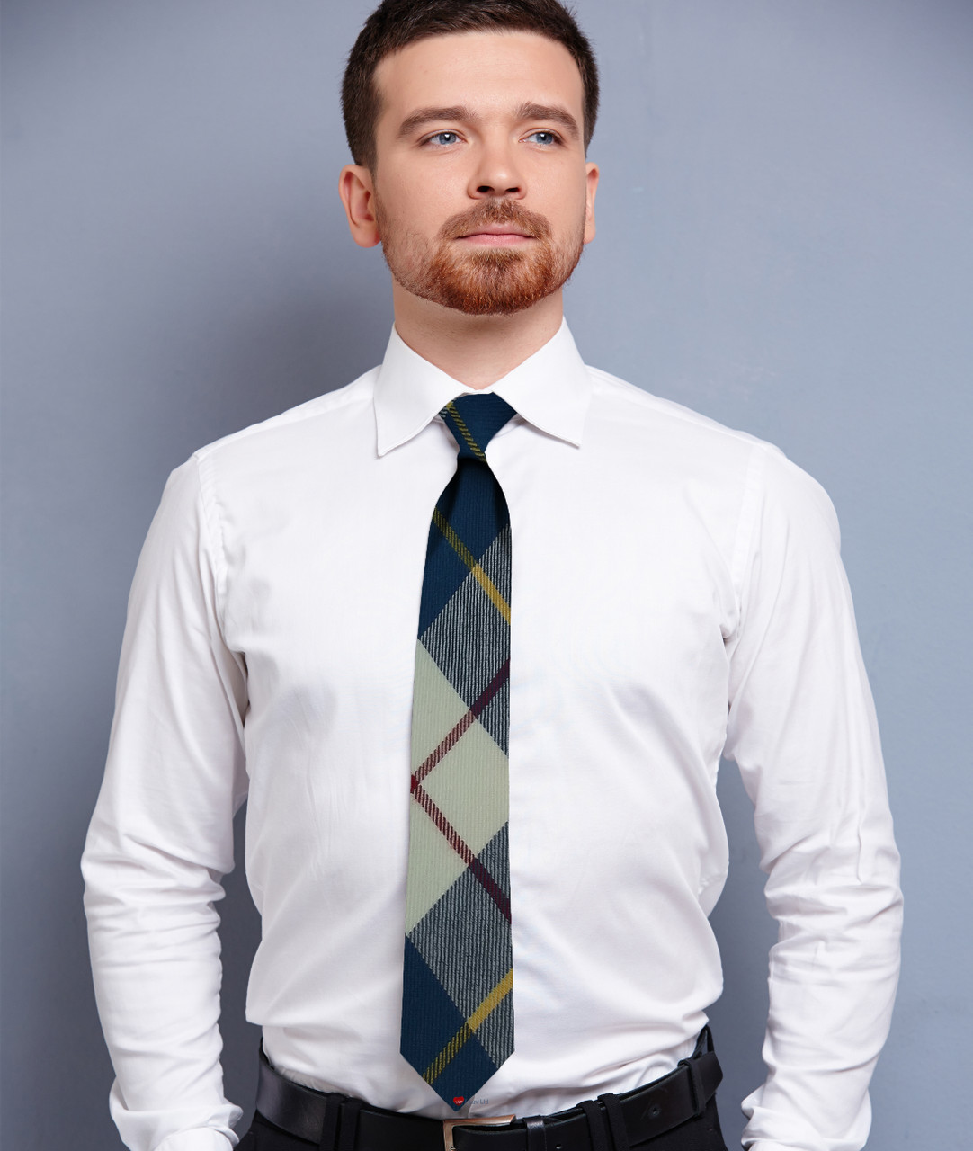 Mens Neck Tie MacRae Conchra Modern Tartan Lightweight Scottish Clan Tie