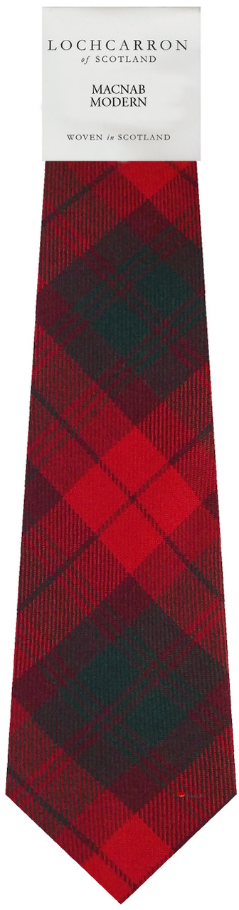 Mens Neck Tie MacNab Modern Tartan Lightweight Scottish Clan Tie