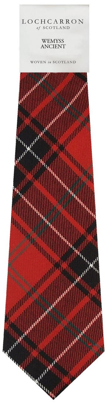 Mens Neck Tie Wemyss Ancient Tartan Lightweight Scottish Clan Tie