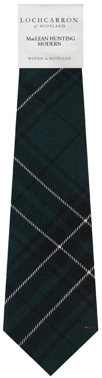 Mens Neck Tie MacLean Hunting Modern Tartan Lightweight Scottish Clan Tie